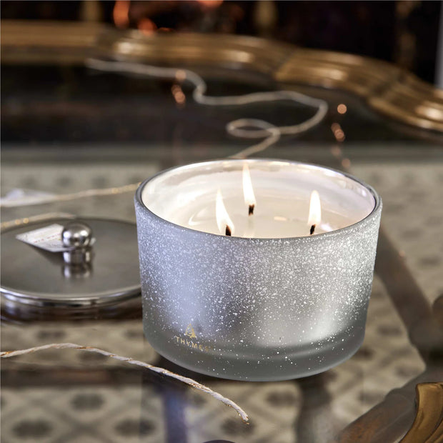 Flocked 3-Wick Poured Candle