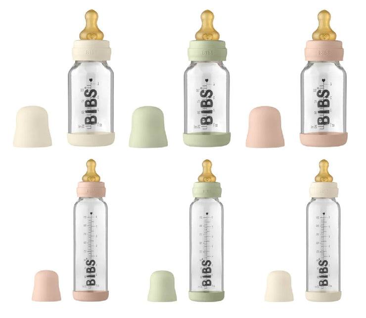 BIBS Baby Bottle Complete Set - Sage - 110ml Recyclable and
