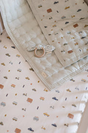 Rush Hour Quilted Chambray Blanket