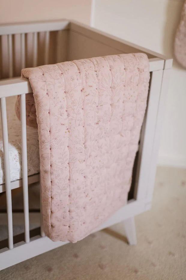 Secret Garden Quilted Chambray Blanket