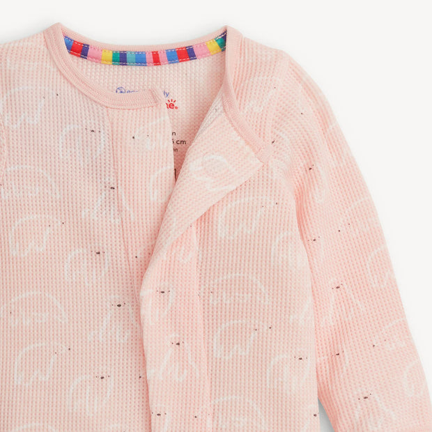 Pink Polaris Waffle Footie