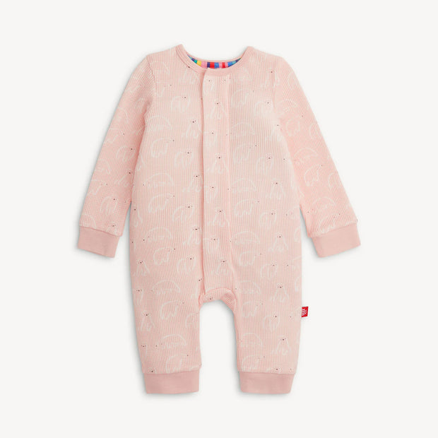 Pink Polaris Waffle Romper