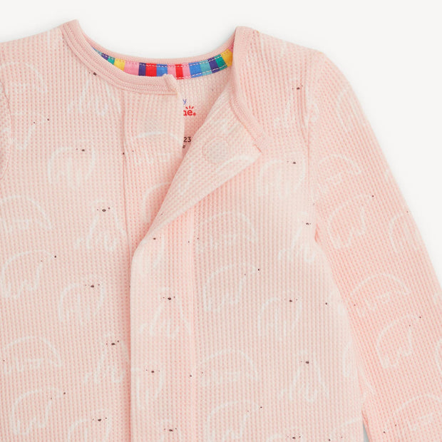Pink Polaris Waffle Romper