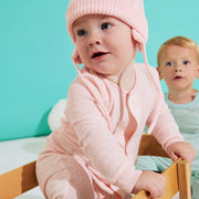 Pink Polaris Waffle Romper