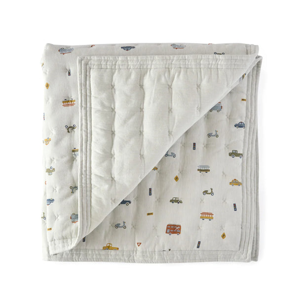 Rush Hour Quilted Chambray Blanket