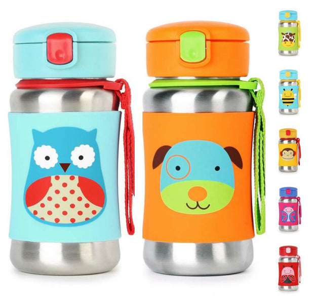 Zoo Stainless Steel Straw Bottle