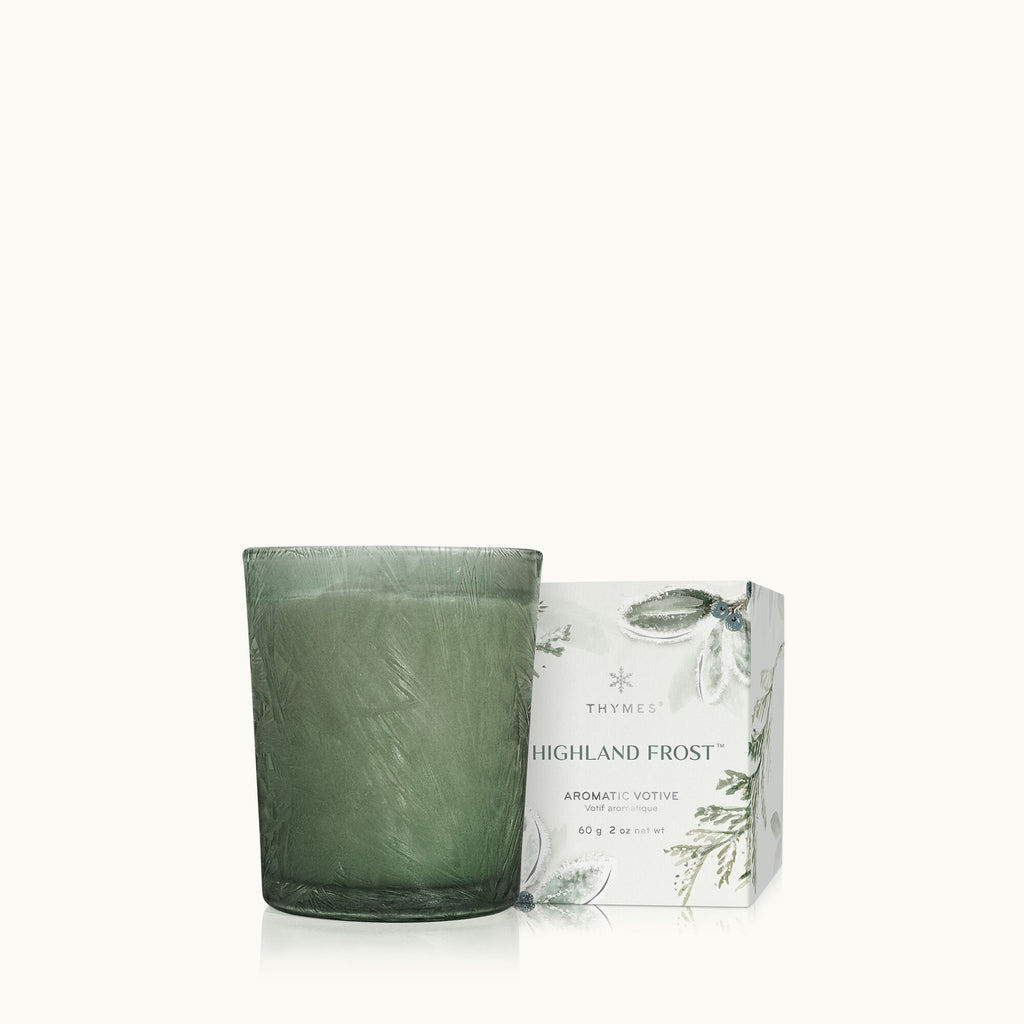 Thymes - Frasier Fir Frosted Plaid Medium Candle