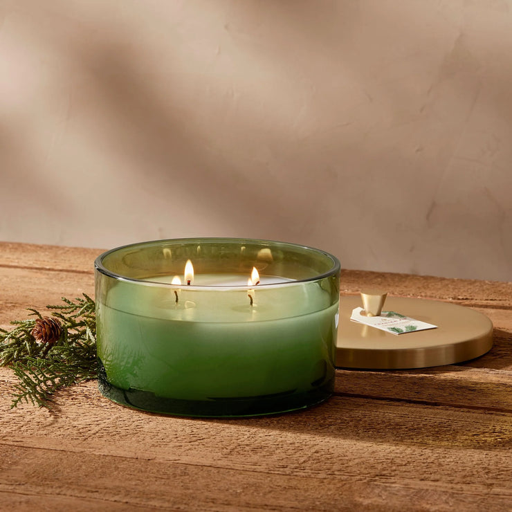 Green 4-Wick Poured Candle